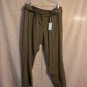 Lane Bryant NWT tailored stretch multi brown checkered skinny ankle pant